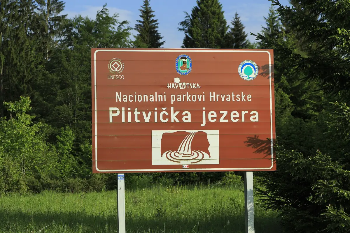 National park sign at Plitvice