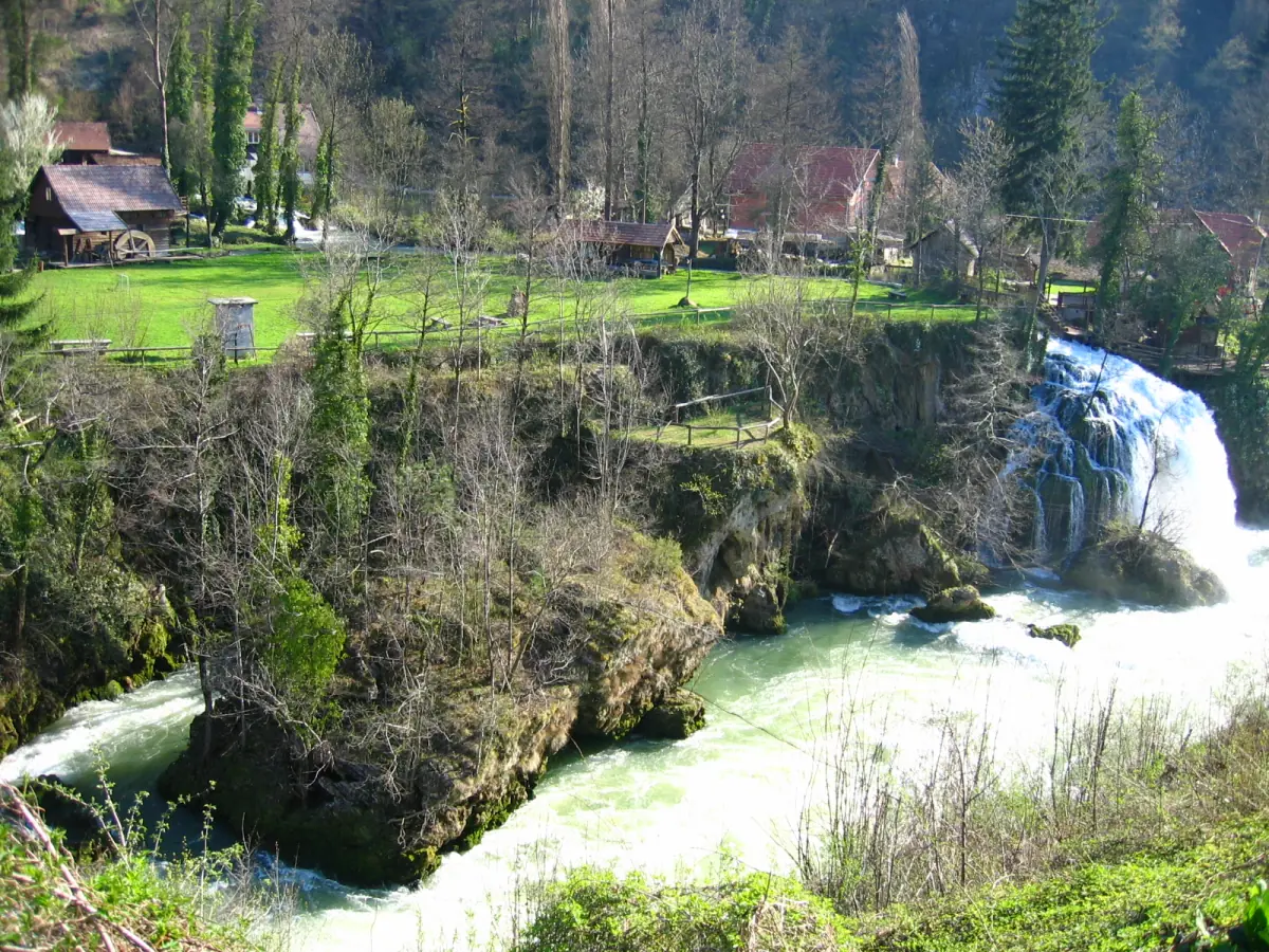 Falls into the Korana at Rastoke